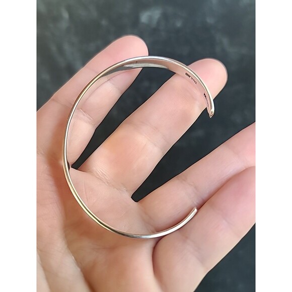 Thailand 925 Sterling Silver Believe Cuff Bracelet Vintage - Picture 6 of 10